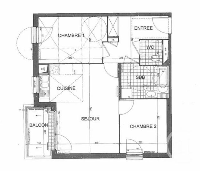 Appartement F3 à louer - 3 pièces - 58.58 m2 - QUINCY SOUS SENART - 91 - ILE-DE-FRANCE - Century 21 Ougier
